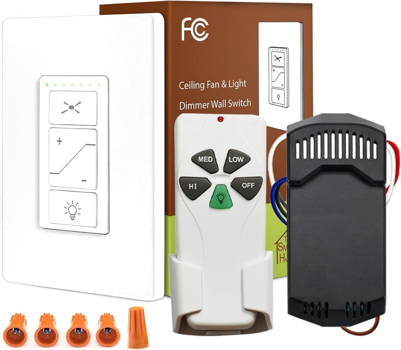 Humpptom Ceiling Fan Remote Control Kit, Universal Ceiling Fan Remote Control Kit, Fan Remote Control Kit, Ceiling Fan Wall Switch UC9050T UC 9050T, Compatible with Hunter Hampton Bay Harbor Breeze - Image 1